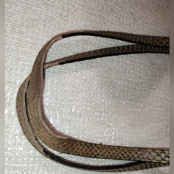 Dooney and Bourke Python-Embossed Gray Handbag - Picture 8 of 10